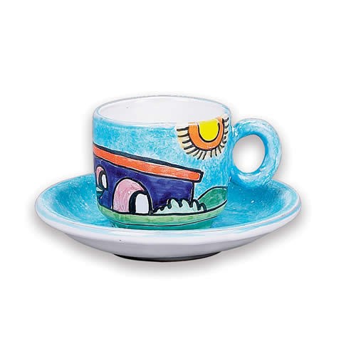 Handthrown Comporta Espresso Cup w Saucer — LUSITANO