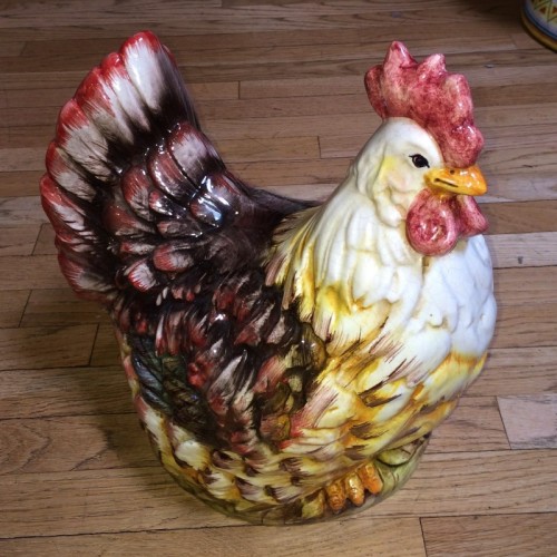 Hand Painted Italian Ceramic Hen