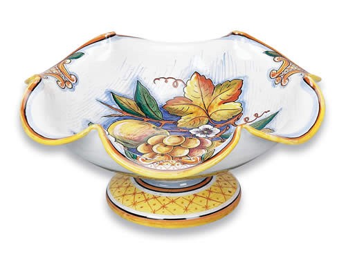 Bianco Fresco Footed Fruit Bowl