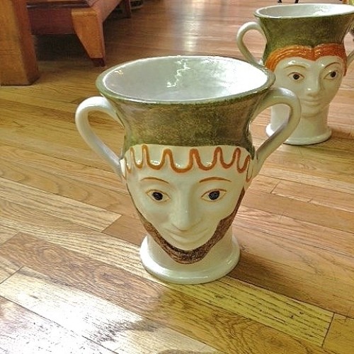 Male - Female Handmade Tuscan Vase With Handles