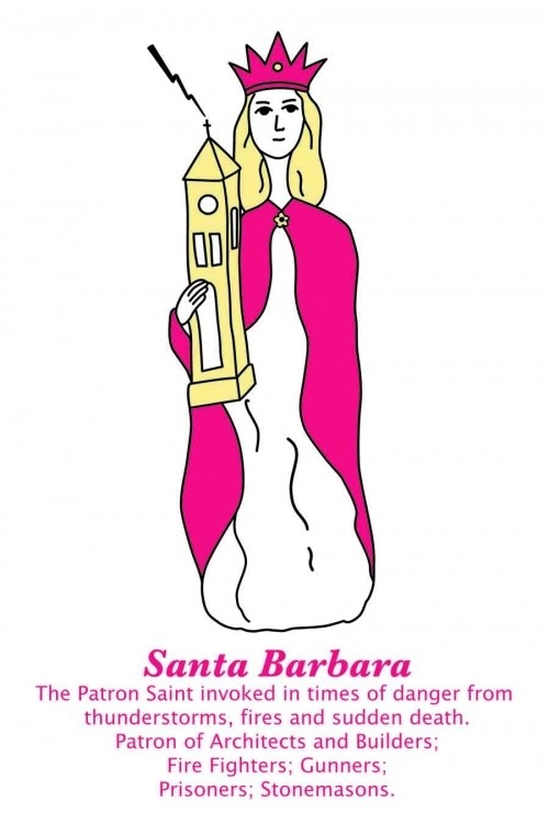 Saint Barbara Dishtowel