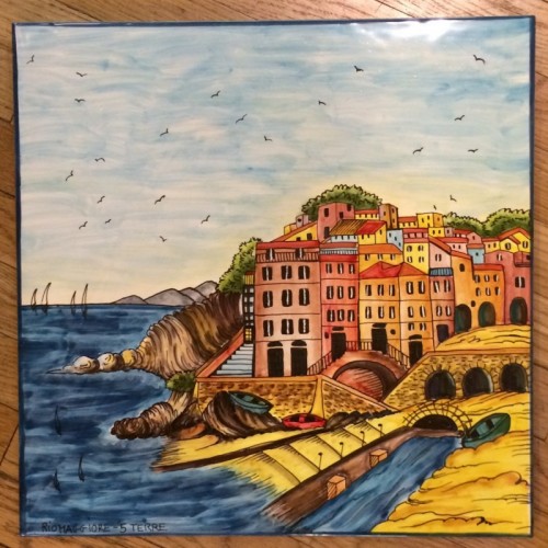 Tuscan Seaside Village Table or Panel