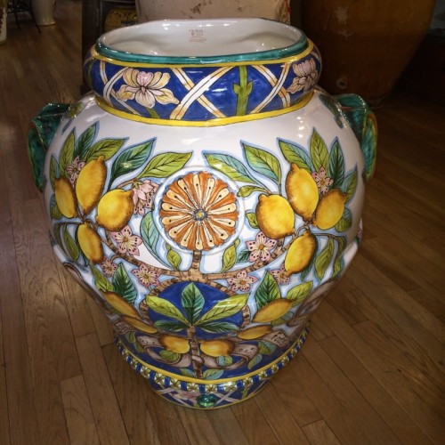 Tuscan Lemons Flatback Urn