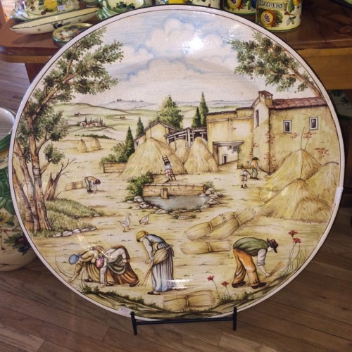 Tuscan Harvest Scene Decorative Platter