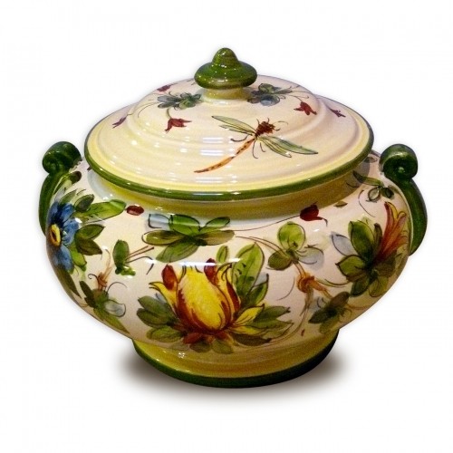 Toscana Fiori Jar with Handles